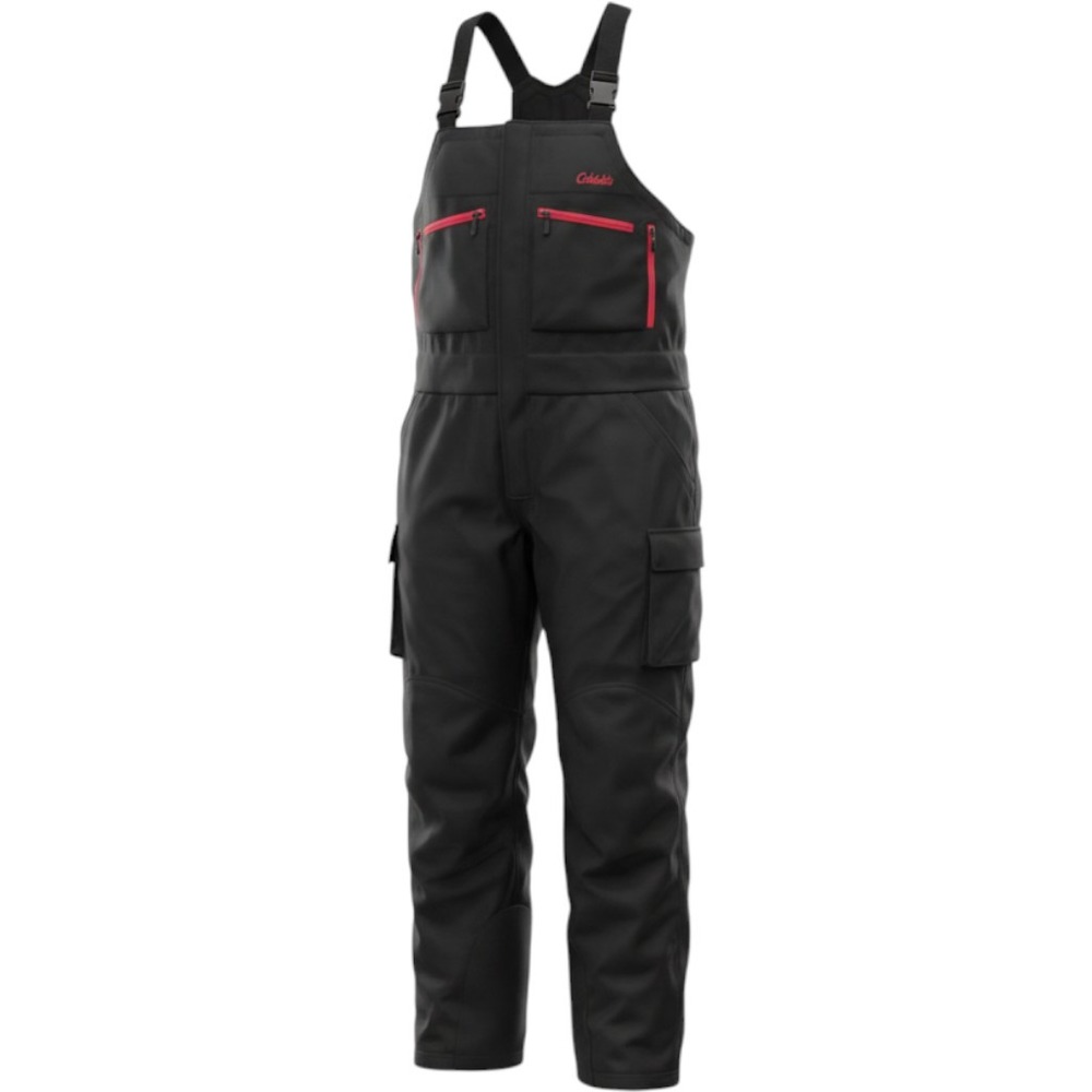 Cabelas Tourney Trail Black Red Fishing Bibs 3XLT 4Most Dry-Plus Repel Mens